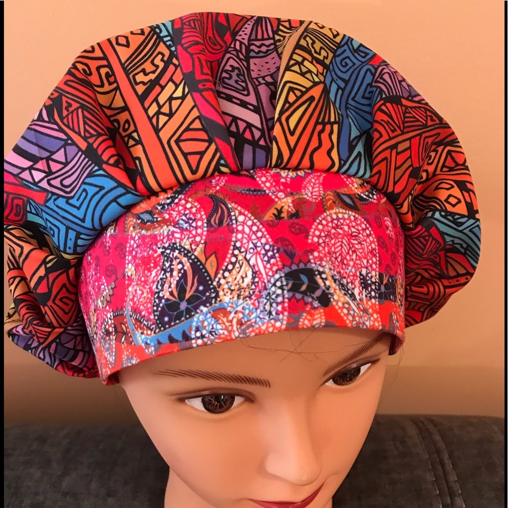 Scrub Hat Bouffant Polyester Multicolored - image 5